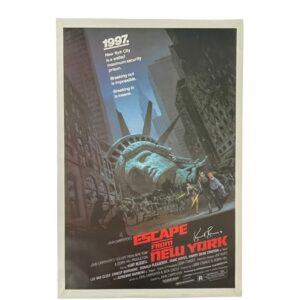 Kurt Russell Signed Escape From New York Original Movie Poster