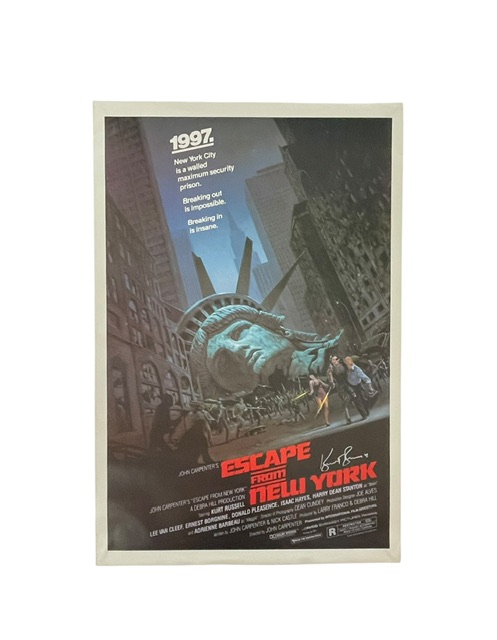 Kurt Russell Signed Escape From New York Original Movie Poster