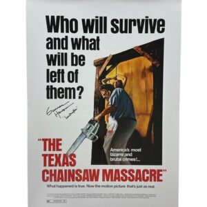 Texas Chainsaw Massacre Gunnar Hansen Leatherface Signed Poster
