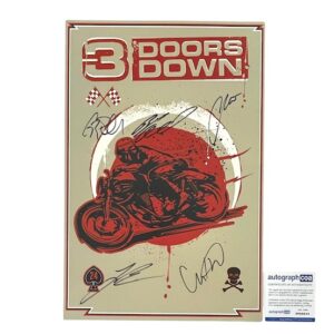3 Doors Down Band Signed Limited Edition Final Tour Poster