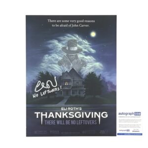 Eli Roth Autographed Thanksgiving Horror Movie Poster Print
