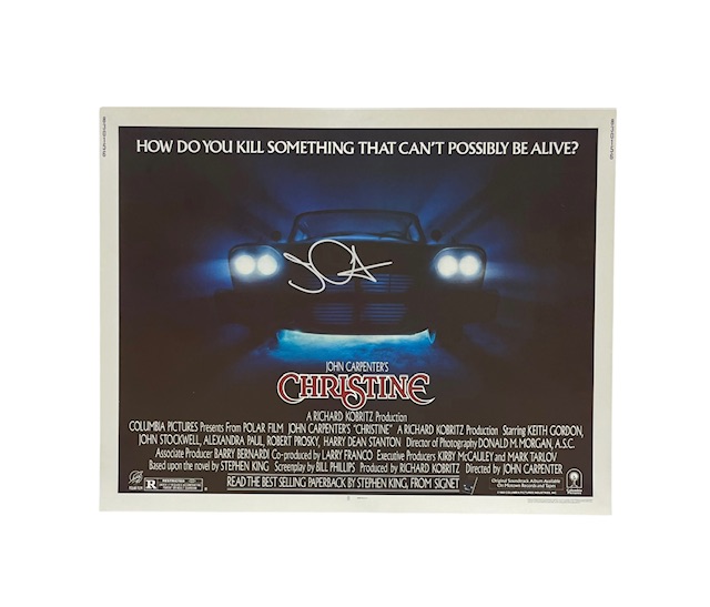 John Carpenter’s Christine Autographed Original Half Sheet Movie Poster