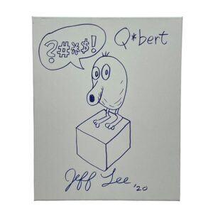 Jeff Lee Autographed Original Q*bert Hand-Drawn Art Canvas Board