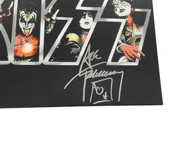 KISS Rare Band Signed Canvas Gene Simmons Paul Stanley Ace Frehley Peter Criss - Image 3