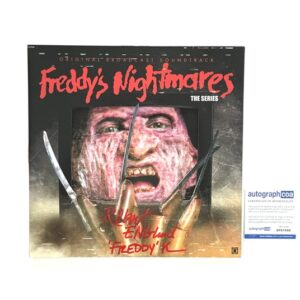 Freddy Krueger Robert Englund Signed Freddy’s Nightmares Vinyl