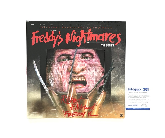 Freddy Krueger Robert Englund Signed Freddy’s Nightmares Vinyl