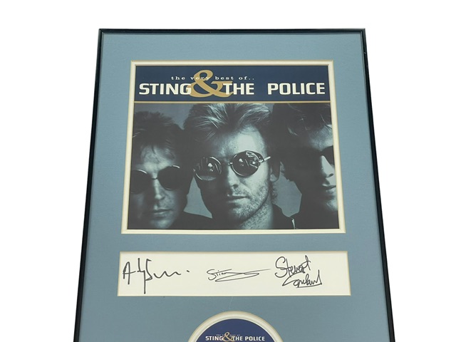 The Police Signed 20th Anniversary Display Sting Stewart Copeland Andy Summers - Image 3