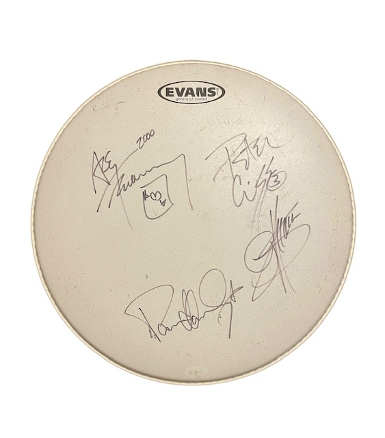 KISS Signed Drumhead Gene Simmons Ace Frehley Peter Criss Paul Stanley