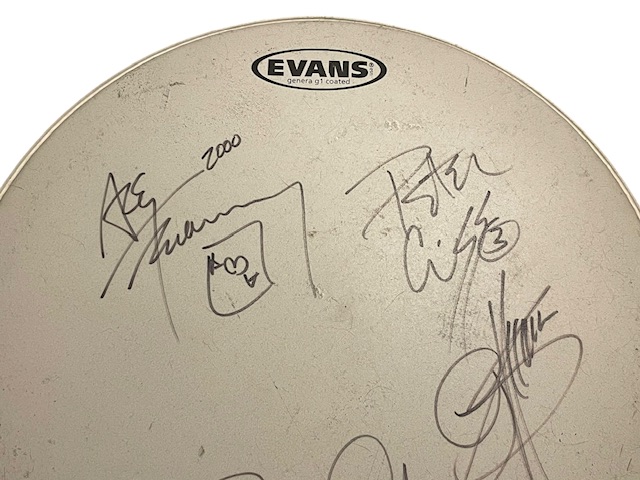 KISS Signed Drumhead Gene Simmons Ace Frehley Peter Criss Paul Stanley - Image 3