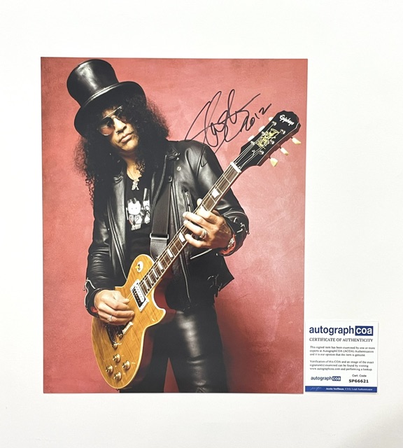 Slash Autographed 11x14 Photo Guns N’ Roses Velvet Revolver ACOA