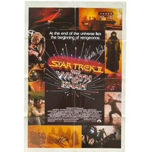 Star Trek II The Wrath of Khan Cast Signed 27x41 One Sheet Movie Poster