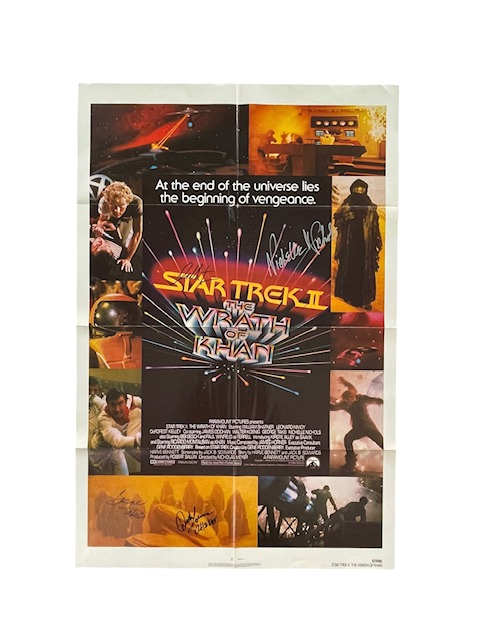 Star Trek II The Wrath of Khan Cast Signed 27x41 One Sheet Movie Poster