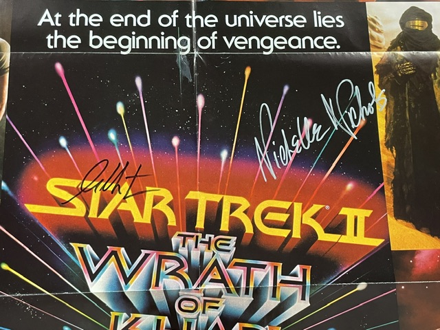 Star Trek II The Wrath of Khan Cast Signed 27x41 One Sheet Movie Poster - Image 2