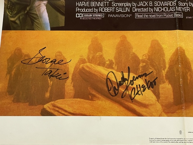 Star Trek II The Wrath of Khan Cast Signed 27x41 One Sheet Movie Poster - Image 3