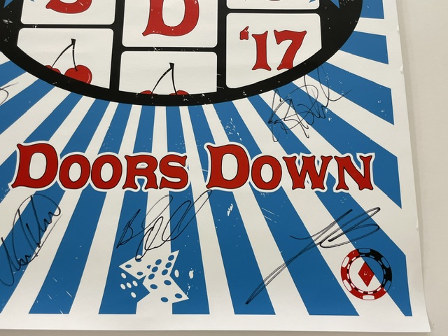 3 Doors Down Band Signed Poster 2017 Rockin’ The Country Tour Brad Arnold ACOA - Image 3