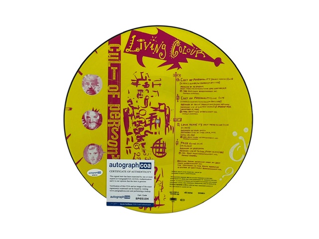 Living Colour Signed Cult of Personality Limited Edition 12” Vinyl Picture Disc COA - Image 2