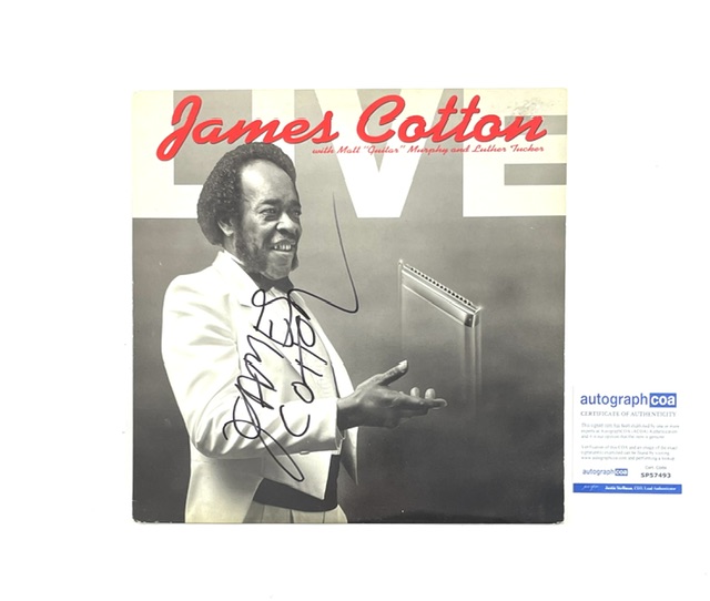 James Cotton Autographed Recorded Live at Antone’s Nightclub Vinyl Album