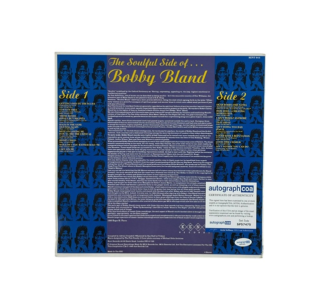 Bobby Bland Autographed The Soulful Side of Bobby Bland Vinyl - Image 3