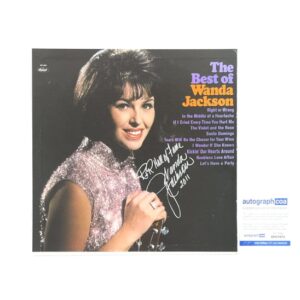 Wanda Jackson Autographed The Best of Wanda Jackson Vinyl Album R&R Hall Of Fame
