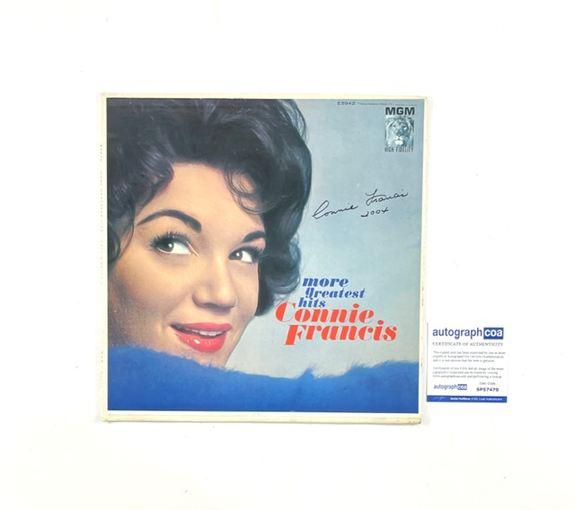 Connie Francis Autographed More Greatest Hits from Connie Francis Vinyl Album