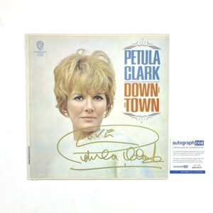 Petula Clark Autographed Downtown Vinyl Album Record ACOA