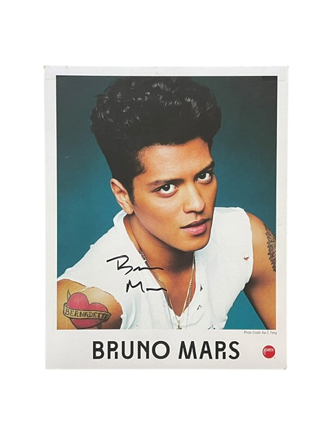Bruno Mars Rare Authentic Autographed Promo 8x10 Photo ACOA LOA