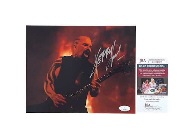 Slayer Kerry King Autographed 8x10 Photo Metal JSA Certified