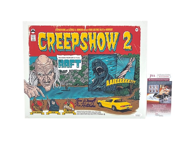 Creepshow 2 Signed 11x14 The Hitchhiker Tom Wright Horror Movie
