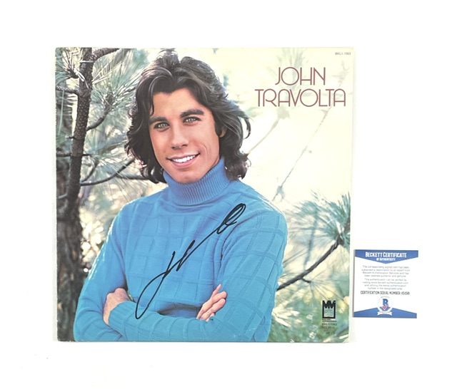 John Travolta Autographed Debut Vinyl Album Record ACOA Certified
