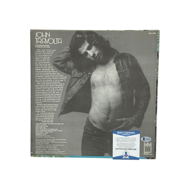 John Travolta Autographed Debut Vinyl Album Record ACOA Certified - Image 2
