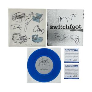 Switchfoot Meant To Live Limited Edition 7” Blue Vinyl Record Band Signed ACOA